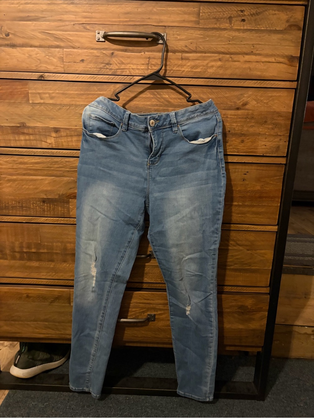 Royalty For Me Light Blue Skinny Jeans with Faded Detailing